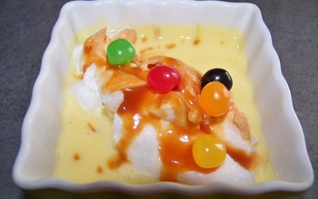 Île flottante au four