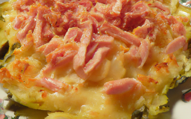 Gratin de chou fleur au jambon