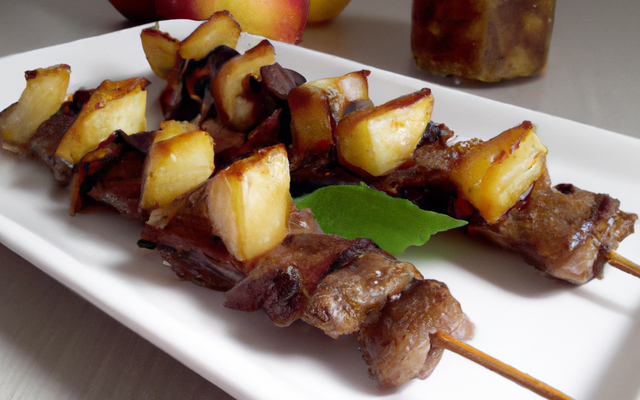Brochette d'agneau au Chutney de pommes