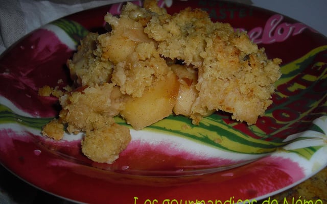 Crumble aux pommes à la noix de coco