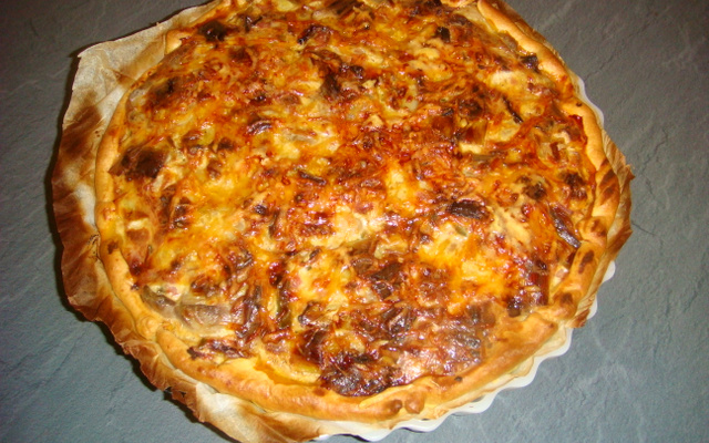 Quiche aux poireaux et au boursin