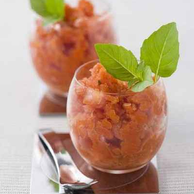 Granité de tomates façon Bloody Mary