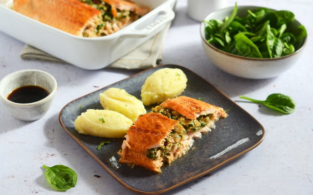 Filet de saumon farci
