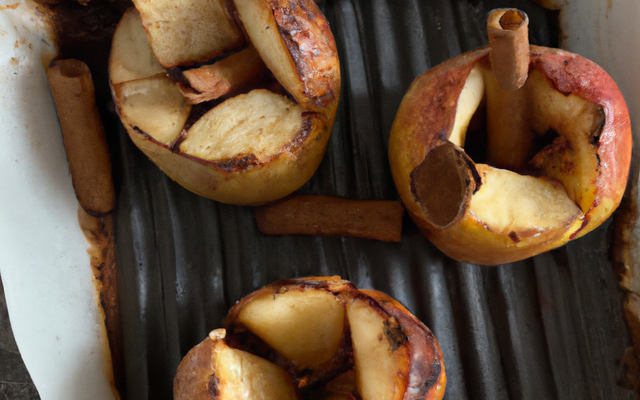 Pommes au four et à la cannelle