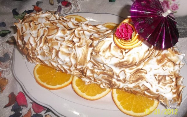 Bûche Mousse Choco et Meringue