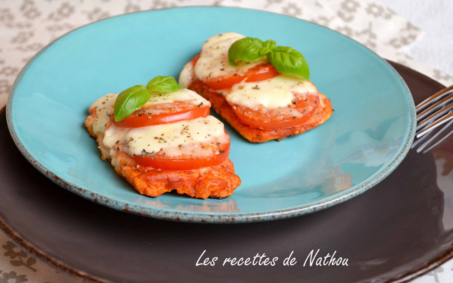 Pain perdu tomate et mozzarella