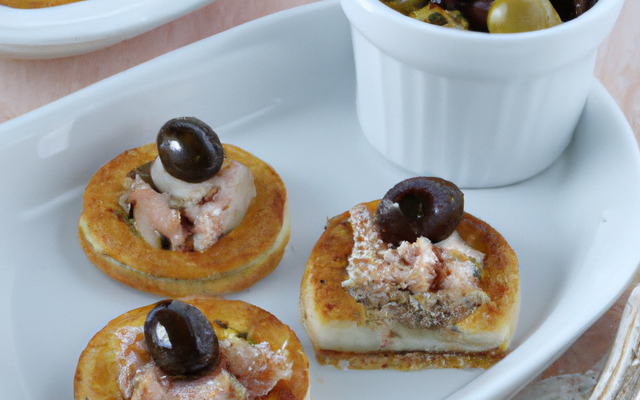 Petites galettes au thon et aux olives