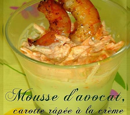 Verrine de la terre et de la mer