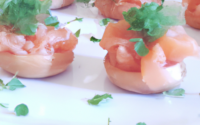 Aumonières de tartare de saumon