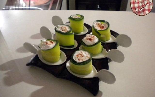 Cannellonis de courgette au crabe