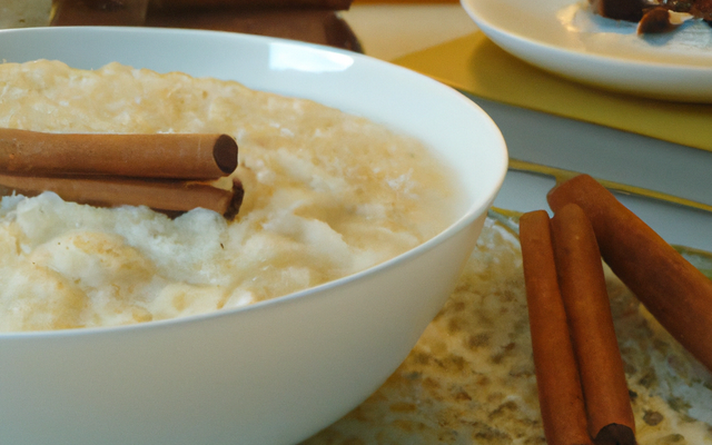 Riz au lait entier et à la cannelle