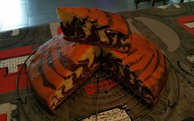 Gâteau tigré ou zebré