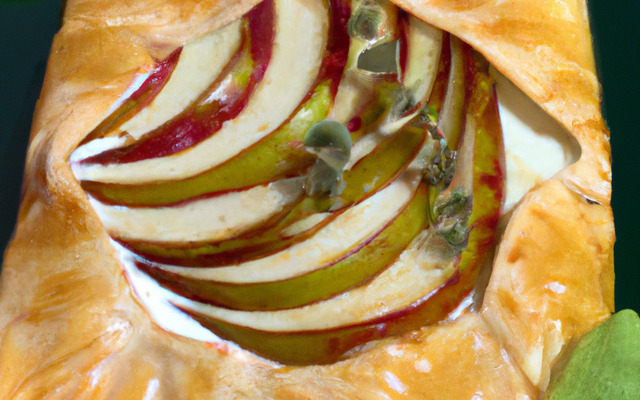 Feuilleté de camembert aux pommes