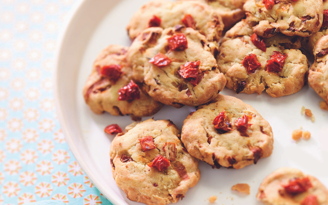 Cookies d’endives et tomates séchées