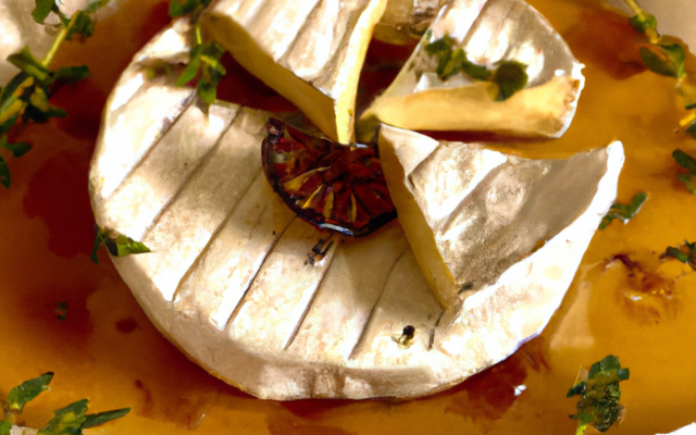 Camembert au four, thym & miel