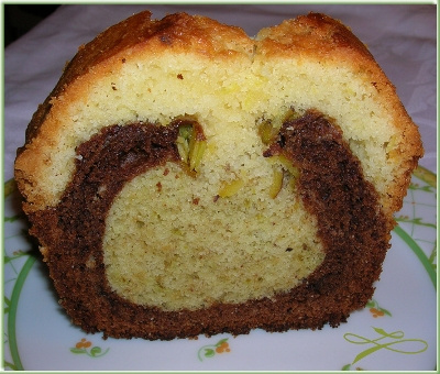 Cake citron chocolat pistaches