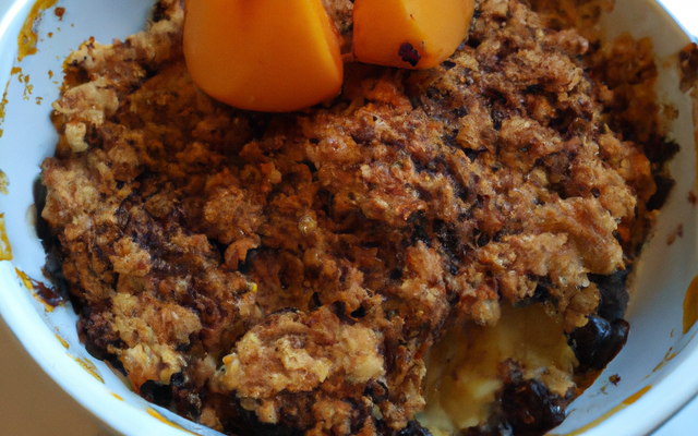 Crumble abricot et chocolat