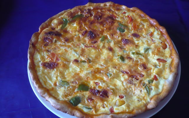 Quiche poivrons/chorizo/parmesan