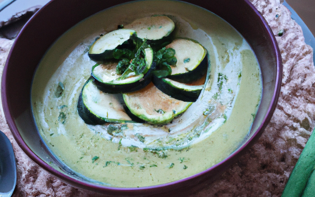 Velouté de courgettes au comté