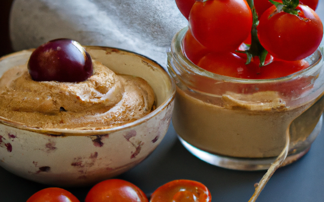 Tomates cerises à l'hoummous de châtaignes