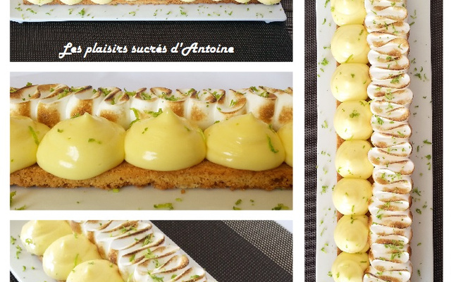 Tarte au citron : petites boules de crème et meringue onctueuse