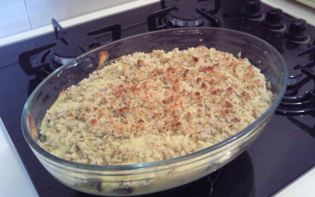 Parmentier express de courgettes façon crumble
