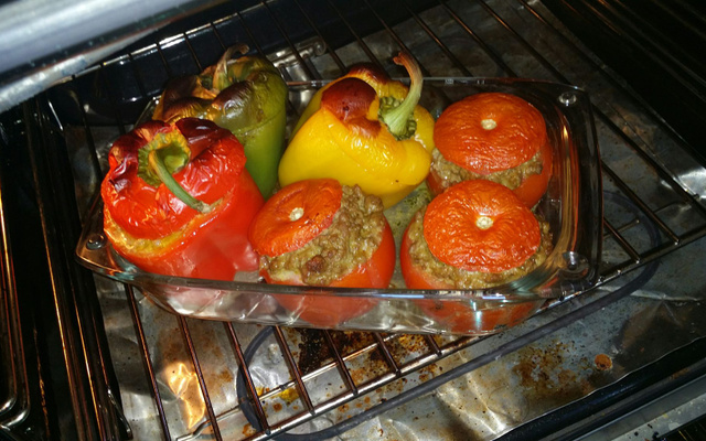 Poivrons farcis à la viande