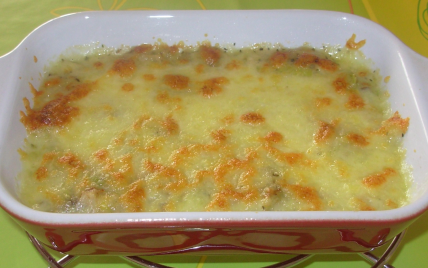 Gratin de poireaux à la mozzarella
