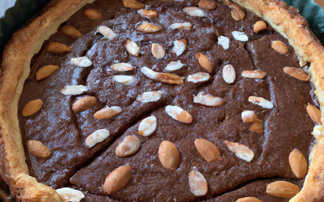 Tarte chocopoire amandine