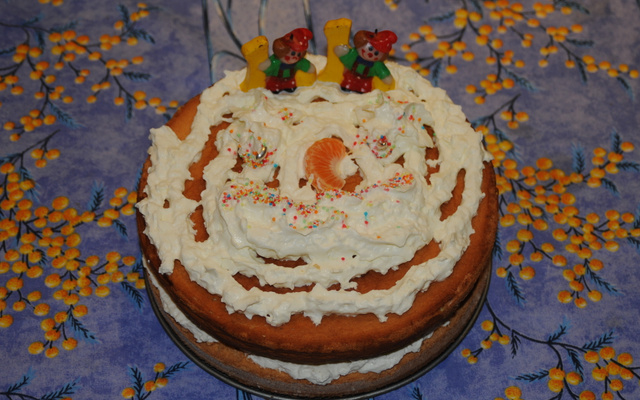 Gâteau à la crème chantilly