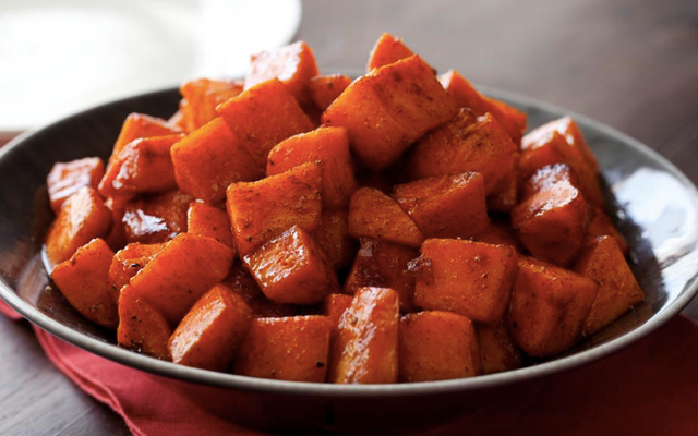 Patates douces rôties au miel et à la cannelle