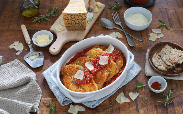Escalopes de poulet panées au Grana Padano AOP
