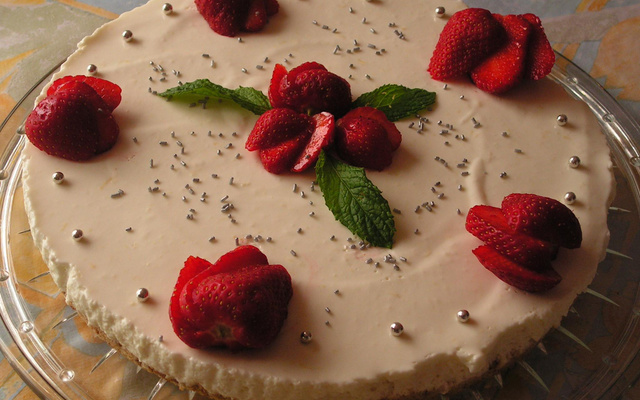 Cheesecake au citron et fraises