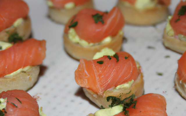 Canapés de saumon de Chavignol