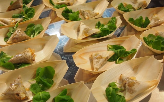 Bricks de Fourme aux crevettes et aux œufs de Saumon