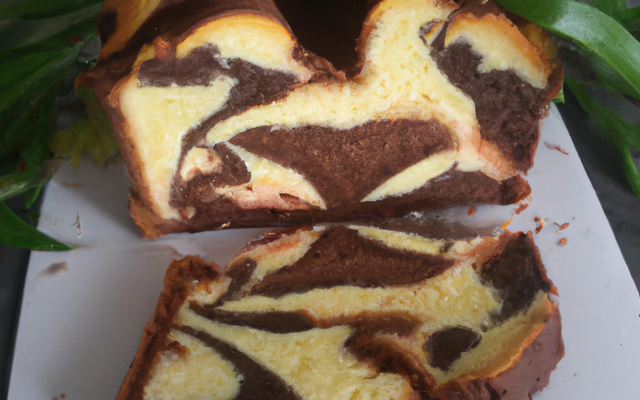 Cake marbré au chocolat maison