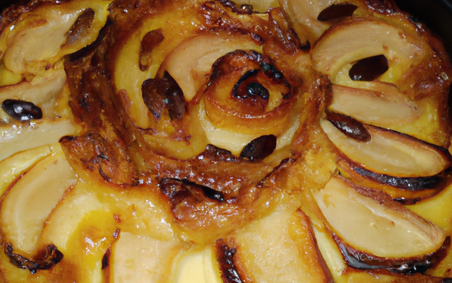 Clafoutis aux poires, au miel et aux amandes