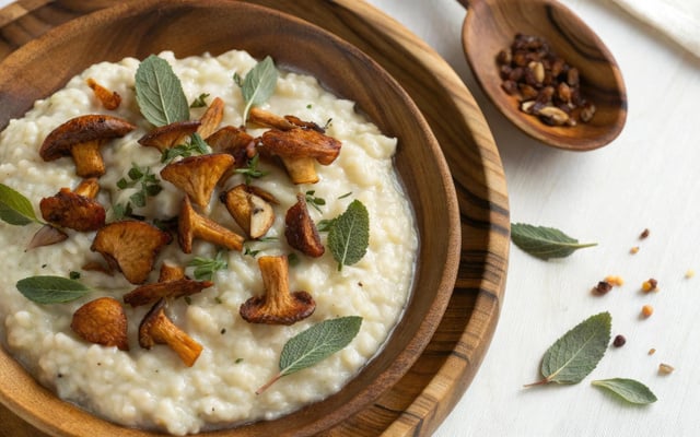 Risotto aux girolles maison