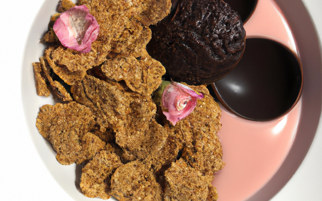 Rose des sables aux corn-flakes et duo de chocolats noir et au lait 