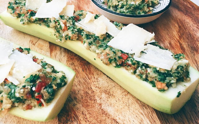 Courgettes farcies - Recette végétarienne