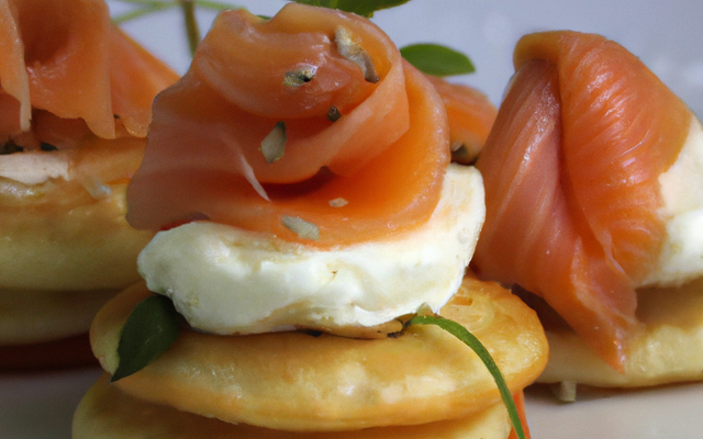 Mini blinis saumon et mozzarella