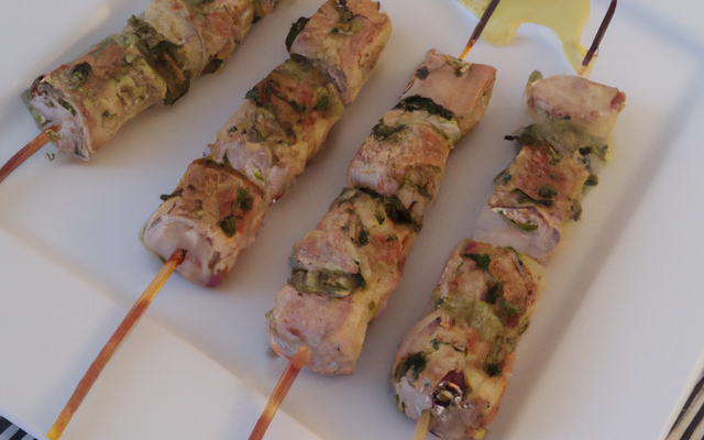 Brochette de thon au fenouil