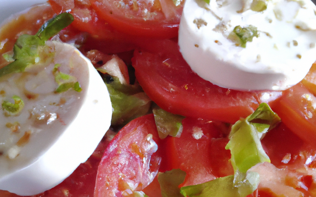 Salade de tomate au surimi et mozzarella