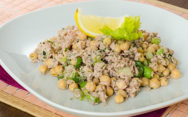 Salade de pois chiches et thon