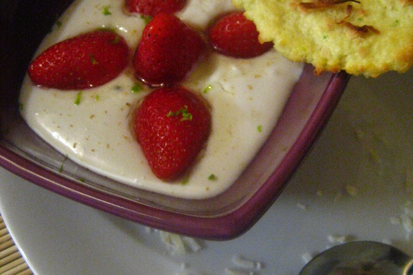 Crème de coco au mélange cinq baie et Ciflorette