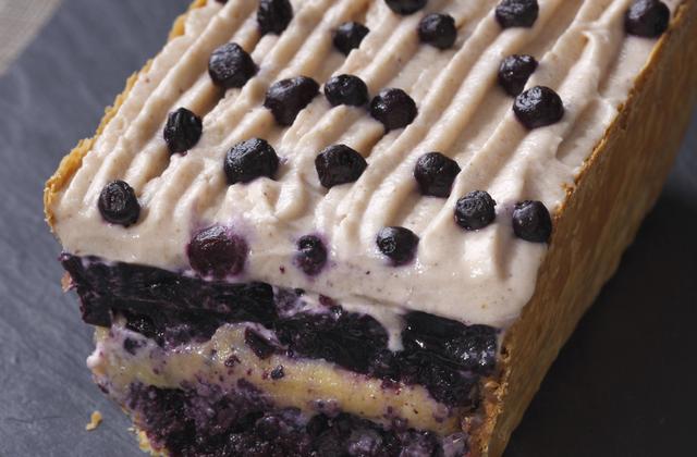 Tarte myrtilles sauvages du Canada et amandes façon cake - Photo par Wild Blueberries Association of North America - Canada