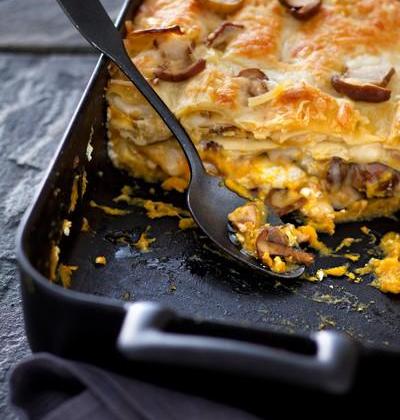 Lasagnes d'hiver aux cèpes et potimarron - Photo par Giovanni Ferrari