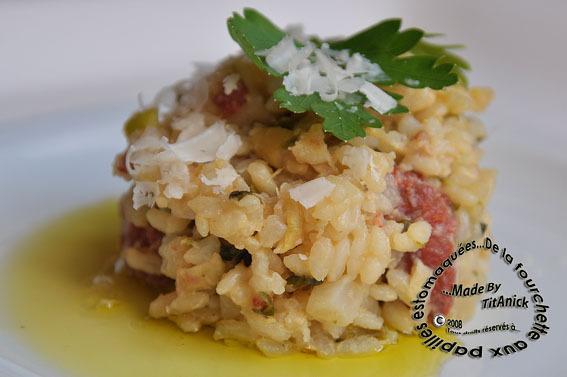 Risotto aux merguez, chou rave et haricots jaunes - Photo par TitAnick