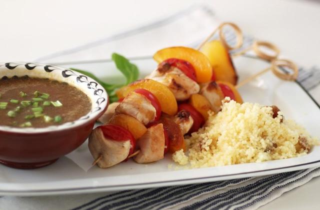 Brochettes de poulet à l'abricot - Photo par Létitia Piment Oiseau