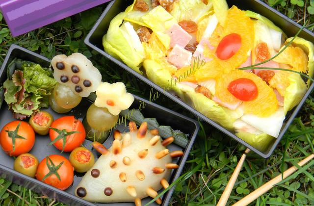 Bento Petit hérisson au jardin - Photo par La soupe à la citrouille